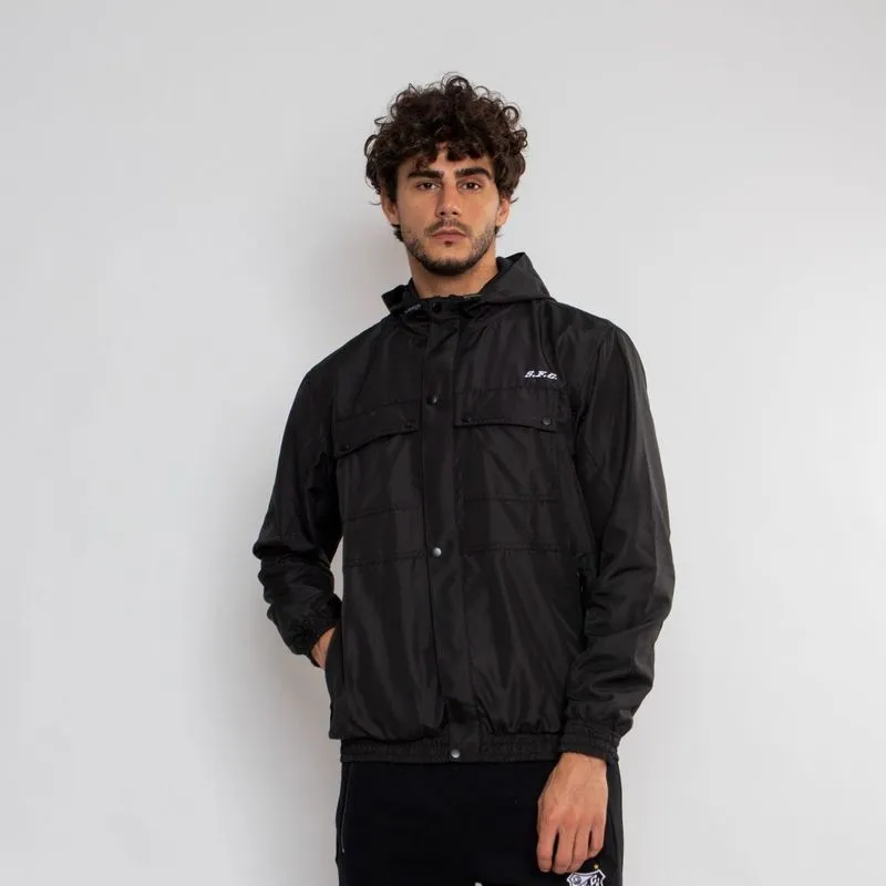 Jaqueta Corta Vento Santos Oficial S.F.C Surf Center G / Preto