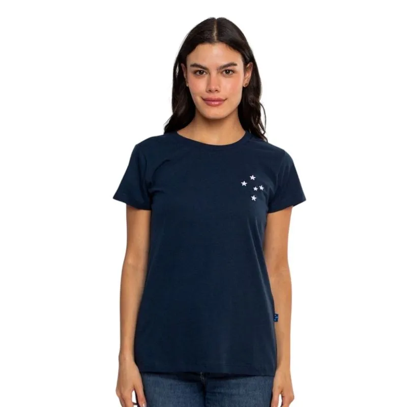 Camiseta Feminina Futebol Cruzeiro Classic Algodão Surf Center GG / Azul Escuro