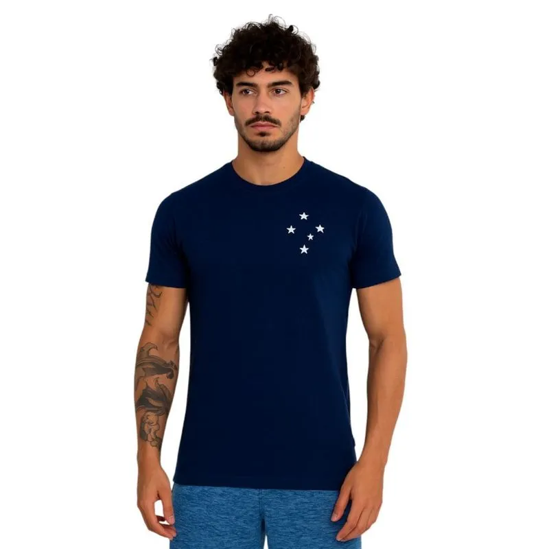 Camiseta Oficial Cruzeiro Classica Sintetica Surf Center 52 / Marinho