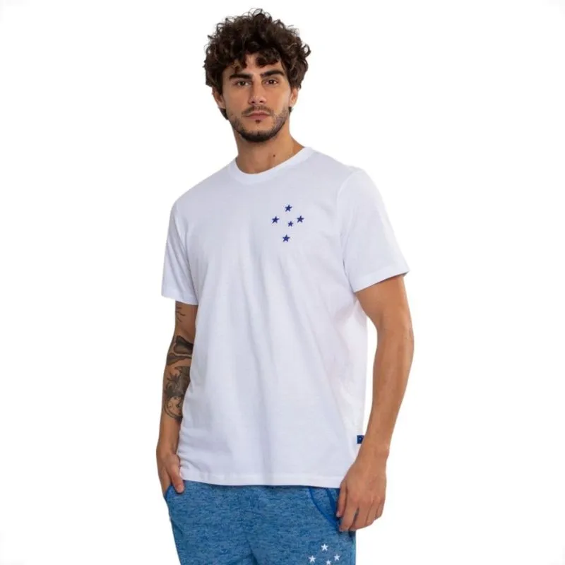 Camiseta Oficial Cruzeiro Classica Sintetica Surf Center 56 / Branco