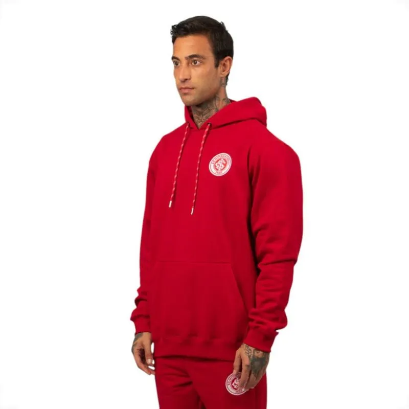 Blusa Moletom Canguru Masculino Internacional Escudo Surf Center P / Vermelho
