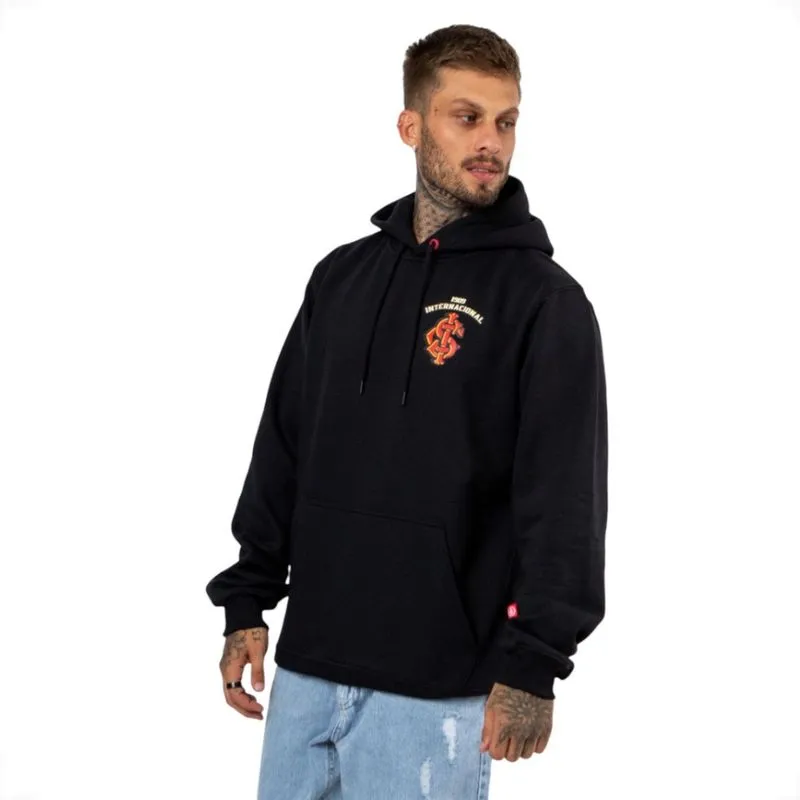 Blusa Moletom Canguru Internacional Saci com Capuz Surf Center P / Preto