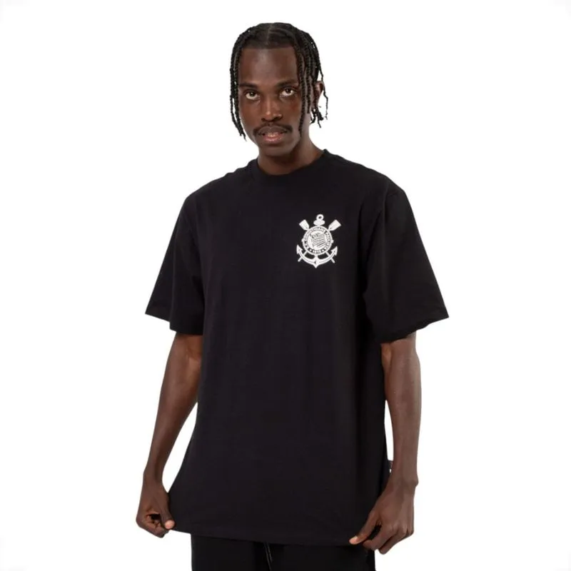 Camiseta Corinthians Masculina Estampada Surf Center G / Preto