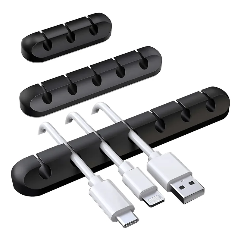 Kit 3 Peças Organizador De Fios De Mesa Cabos Fios Elétricos