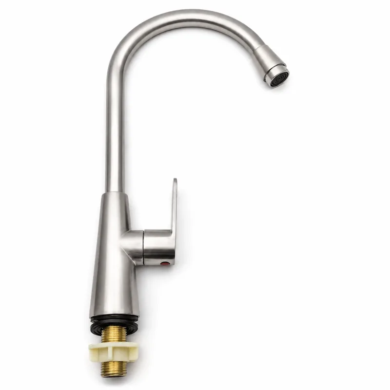 Torneira De Aço Inox Convencional Para Cozinha Bancada