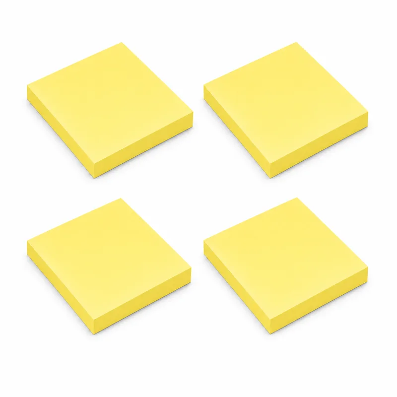 4 Bloco De Notas Adesivo 76x76mm Tipo Post It 400 Folhas