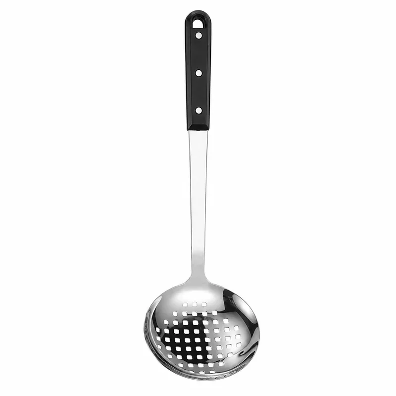 Utensílios De Cozinha De Aço Inoxidável Com Cabo Preto