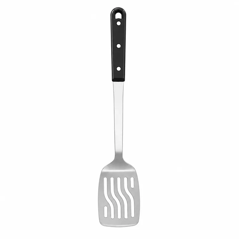 Utensílios De Cozinha De Aço Inoxidável Com Cabo Preto
