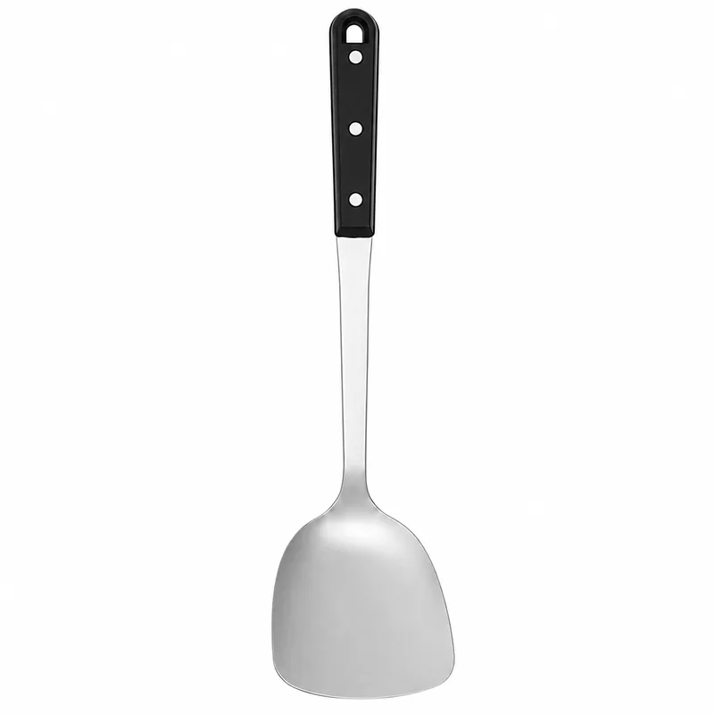 Utensílios De Cozinha De Aço Inoxidável Com Cabo Preto