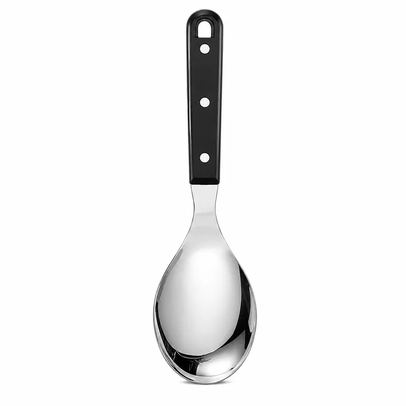 Utensílios De Cozinha De Aço Inoxidável Com Cabo Preto