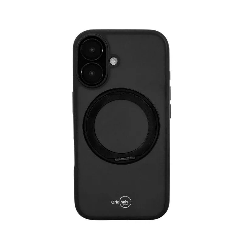 Capa iPhone 16 Originais iPlace, Stand Preta - Originais iPlace