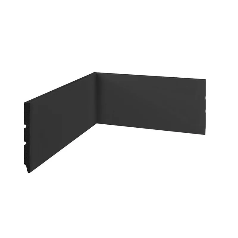 Rodapé Modaza Poliestireno Liso Preto 10 X 285 Cm