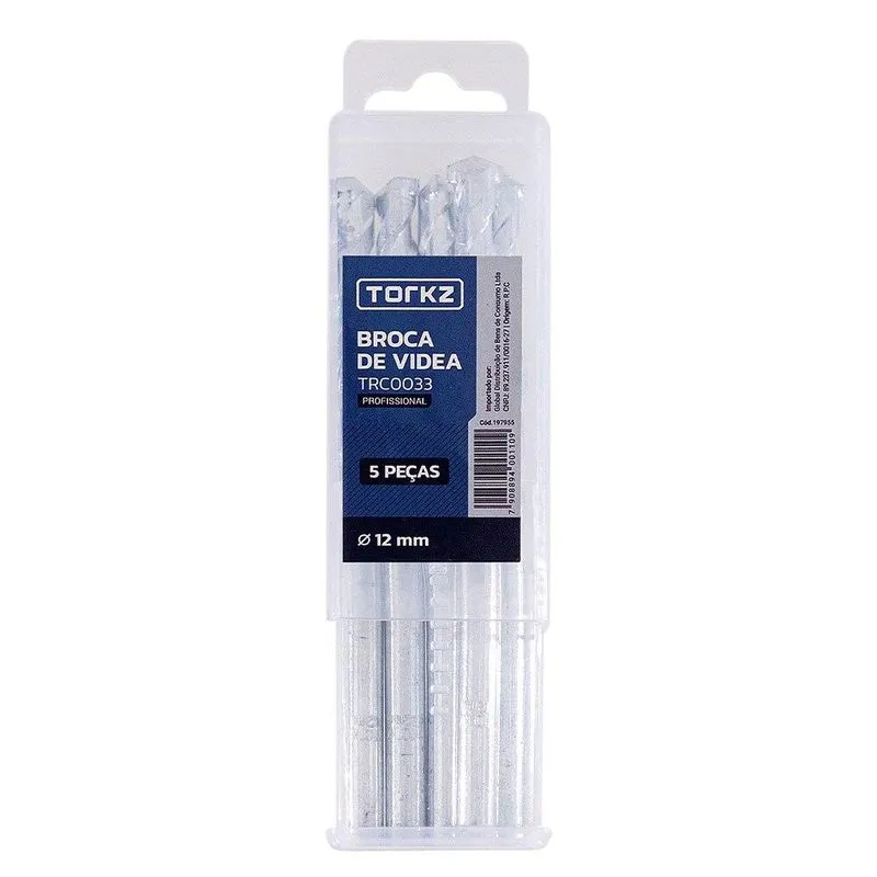 Broca Videa Torkz Trc0033, 12 Mm - 5 Peças