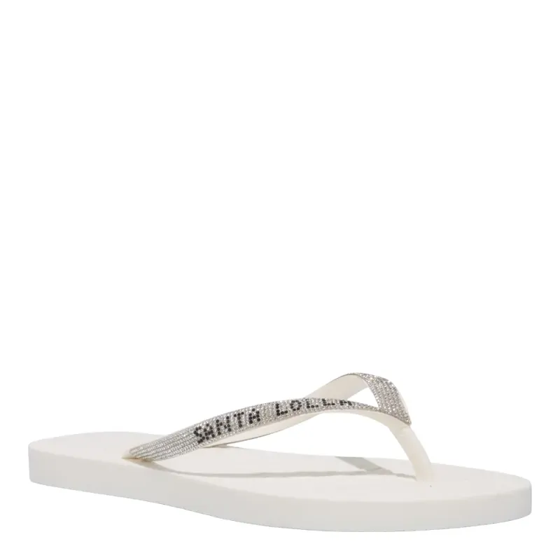 Chinelo Flip Flop Borracha Branco Brilho 36/37