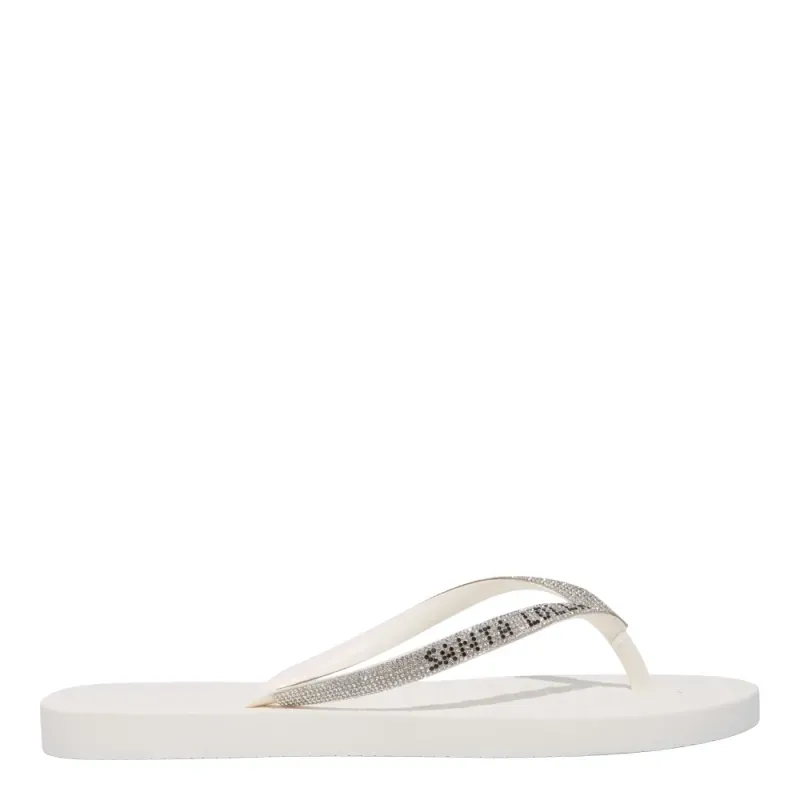 Chinelo Flip Flop Borracha Branco Brilho 38/39