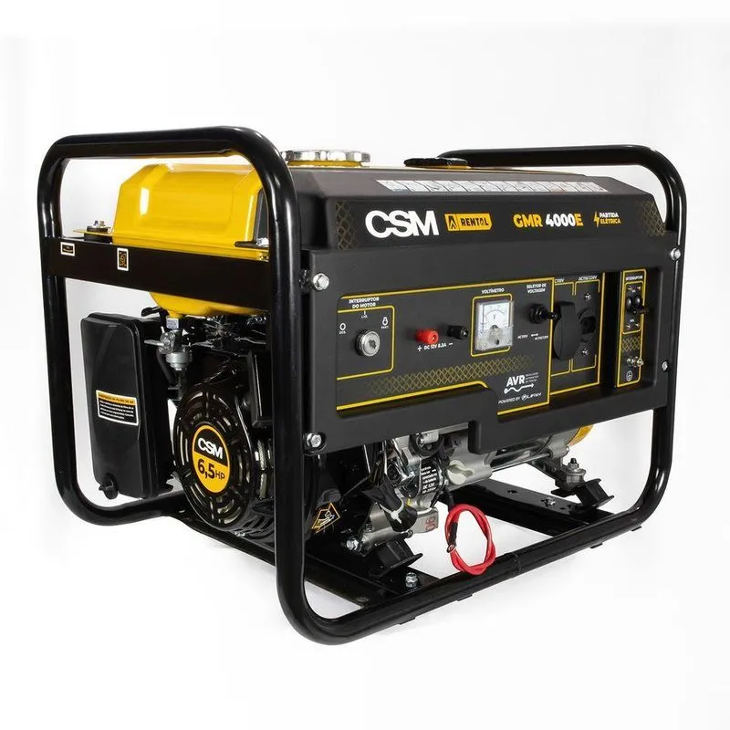 Gerador De Energia GMR 4000E Motor 6,5 HP Com Sistema AVR 15L