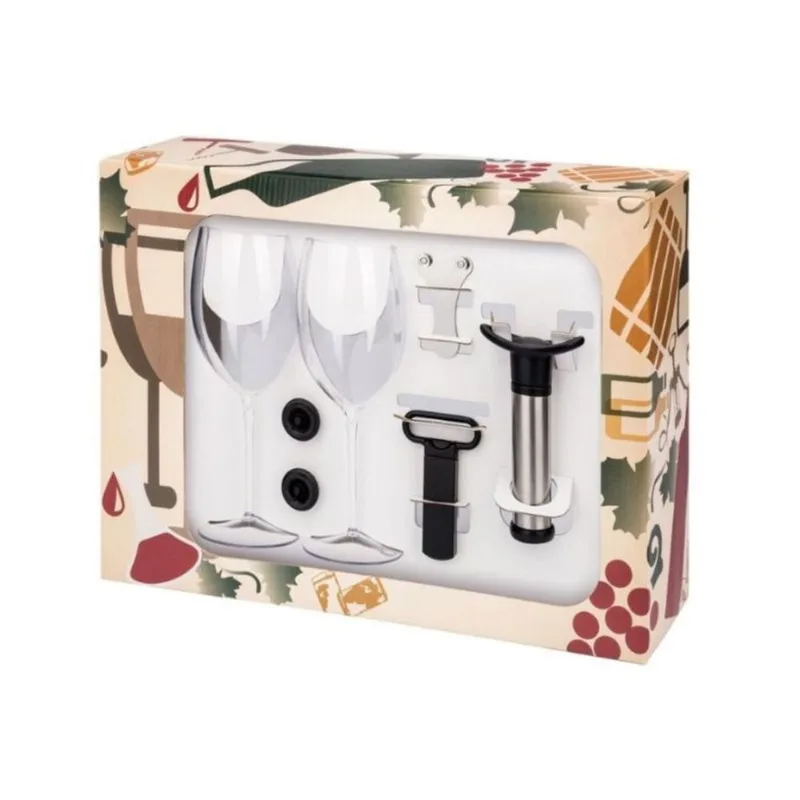 Kit Boccati com 2 Taças e Salva Vinho KIT BOCCATI C/2 TACAS E SALVA VINHO