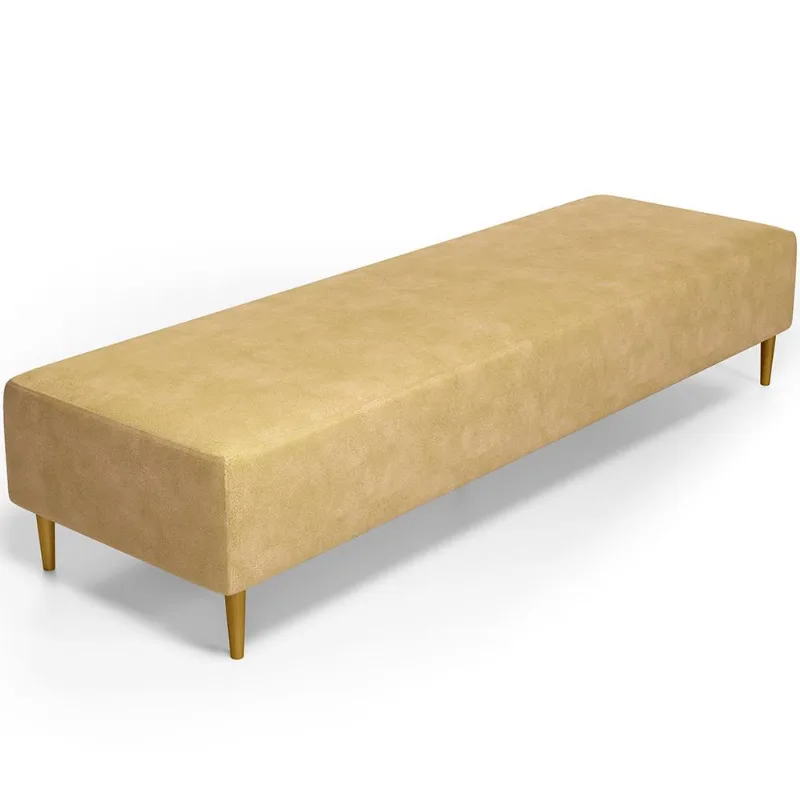 Puff Decorativo Sala de Estar Bali W01 Pés Palito 210x60cm Couríssimo Fendi - Lyam Decor - Lyam Decor