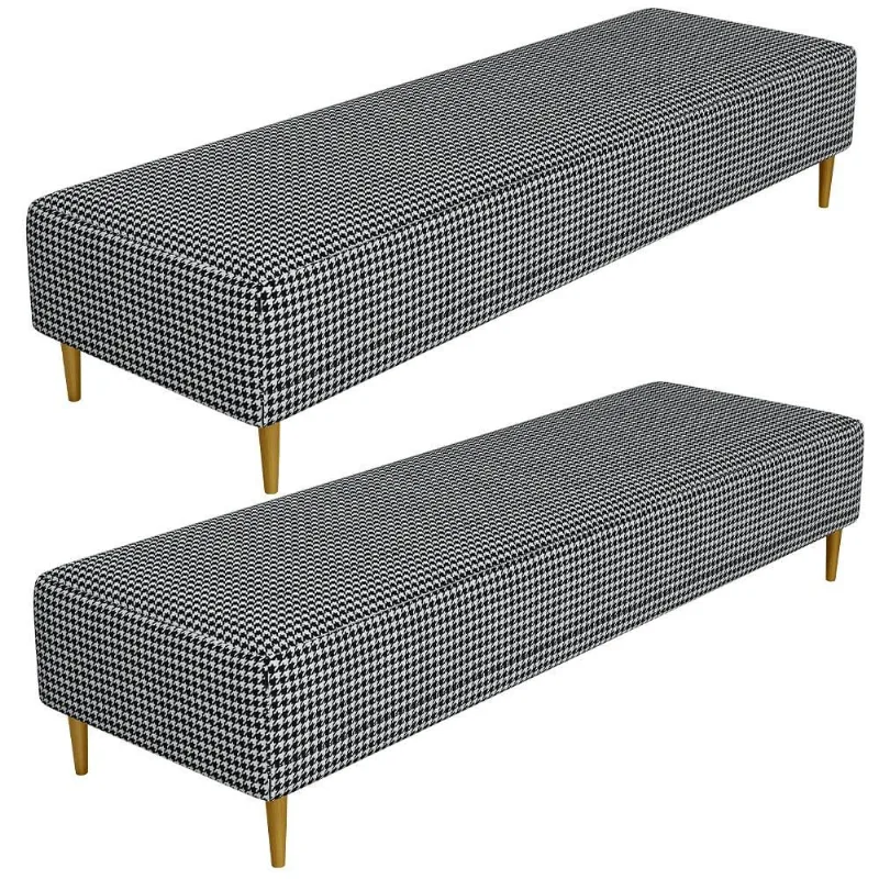 Kit 02 Puffs Decorativo Sala de Estar Bali W01 Pés Palito 210x60cm Pied Poule - Lyam Decor - Lyam Decor