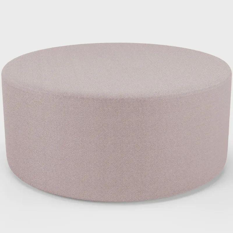 Puff Redondo Orgânico para Living 90cm Lola W01 Bouclê Rosê - Lyam Decor