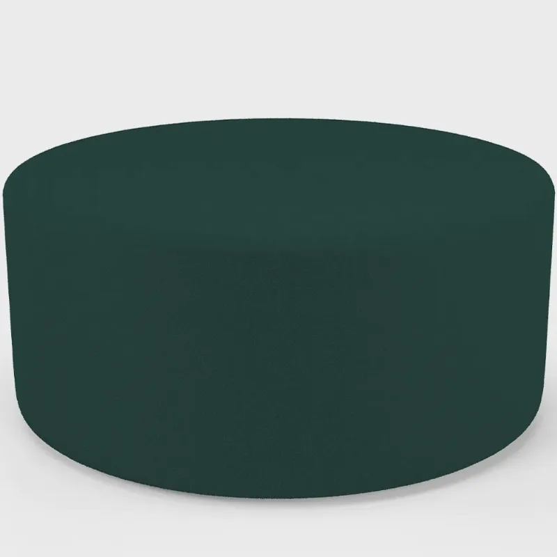 Puff Redondo Orgânico para Living 90cm Lola W01 Bouclê Verde - Lyam Decor