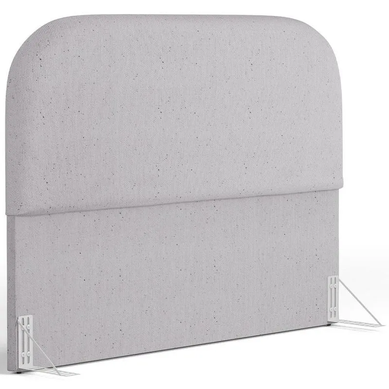 Cabeceira Cama Box Casal 140cm Orgânica Lanna W01 Linho Cinza - Lyam Decor