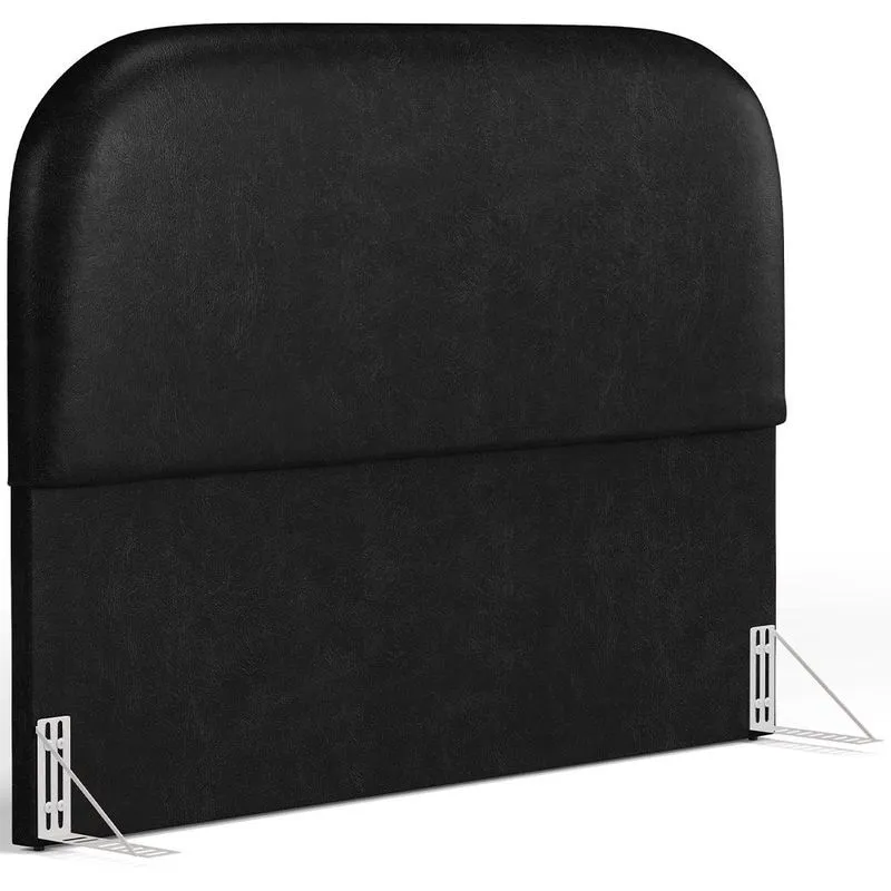 Cabeceira Cama Box Casal 140cm Orgânica Lanna W01 Couríssimo Preto - Lyam Decor
