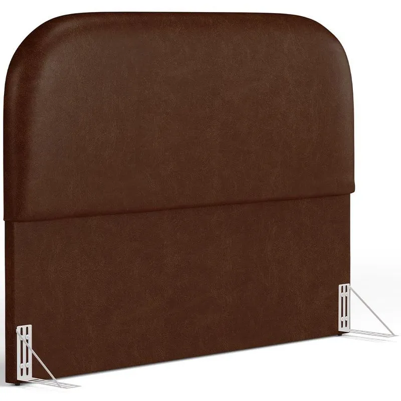 Cabeceira Cama Box Casal 140cm Orgânica Lanna W01 Couríssimo Marrom - Lyam Decor