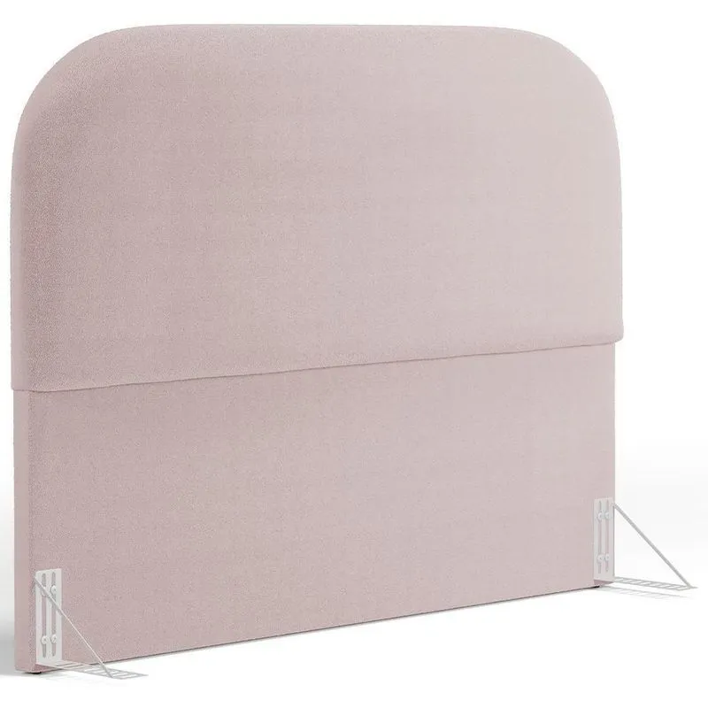 Cabeceira Cama Box King 195cm Orgânica Lanna W01 Bouclê Rosê - Lyam Decor