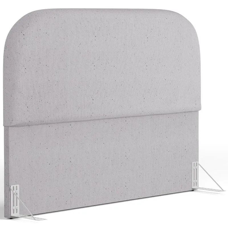 Cabeceira Cama Box King 195cm Orgânica Lanna W01 Linho Cinza - Lyam Decor
