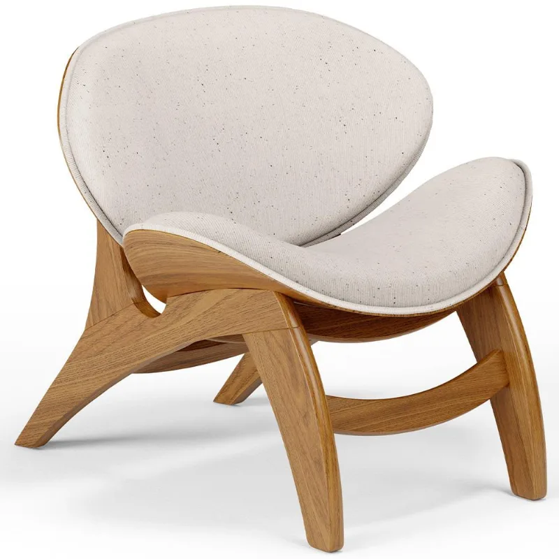 Poltrona Decorativa Orgânica Sala Living Kadosh L02 Linho Cru - Lyam Decor - Lyam Decor
