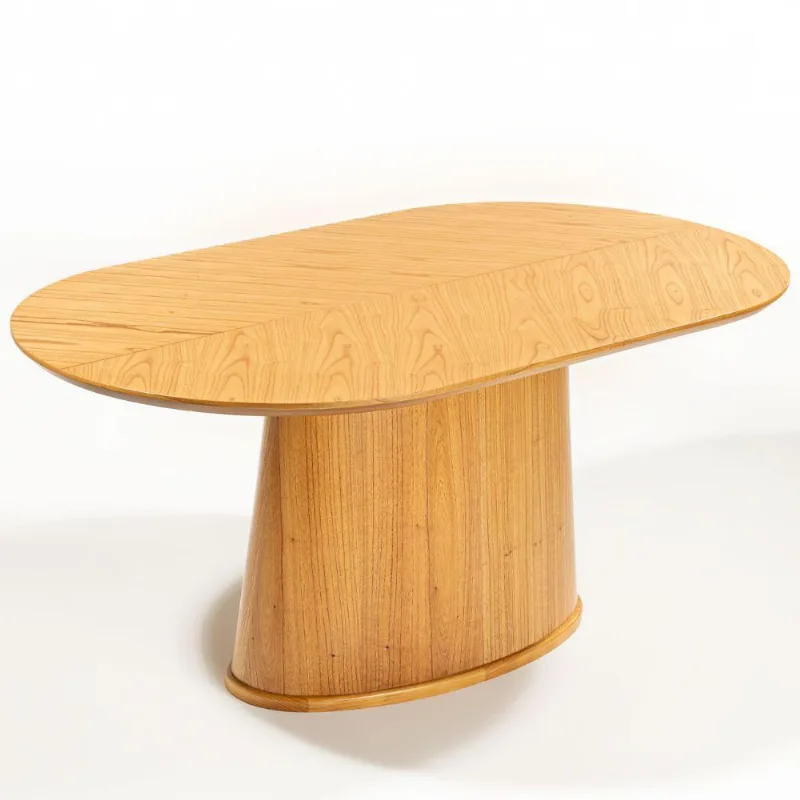 Mesa de Jantar 6 Lugares Orgânica Valência 180x100 cm M04 Mel - Lyam Decor - Lyam Decor