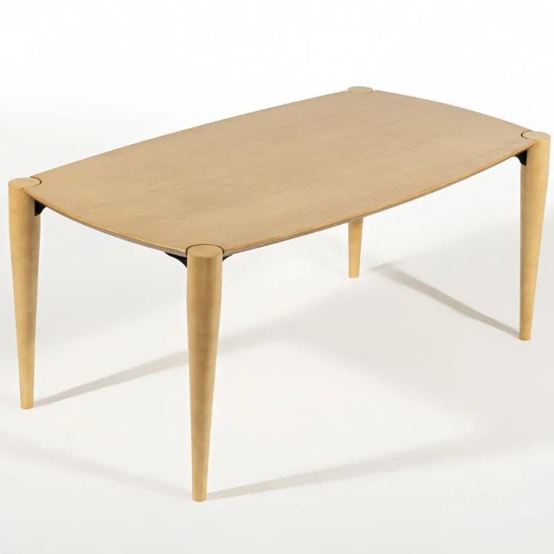 Mesa de Jantar 6 Lugares Alasca 180x100 cm Madeira Maciça M04 Mel - Lyam Decor - Lyam Decor