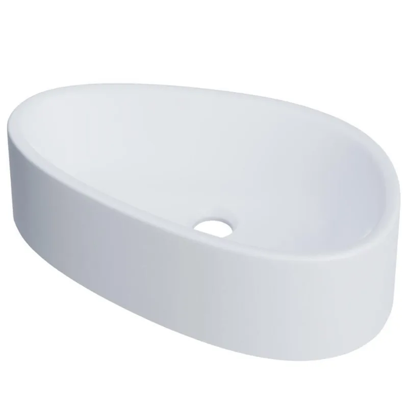 Cuba De Apoio Gota Para Banheiro Lavabo C01 Bg43w Branca Matte Fosca - Lyam