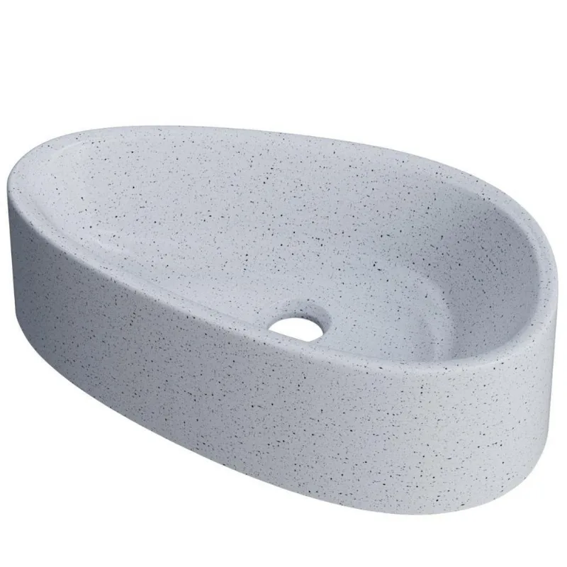 Cuba De Apoio Gota Para Banheiro Lavabo C01 Bg43w Branco Granit Matte - Lyam