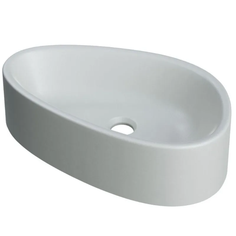 Cuba De Apoio Gota Para Banheiro Lavabo C01 Bg43w Cinza Matte Fosca - Lyam