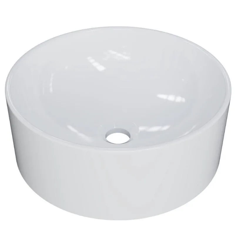 Cuba De Apoio Redonda Para Banheiro Lavabo C01 Bl34w Branco - Lyam