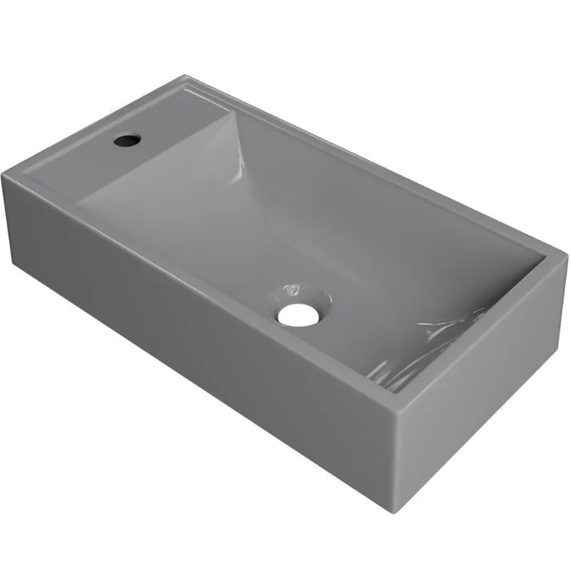Cuba De Apoio Retangular Lavabo Roma C01 Rl545w Cinza - Lyam