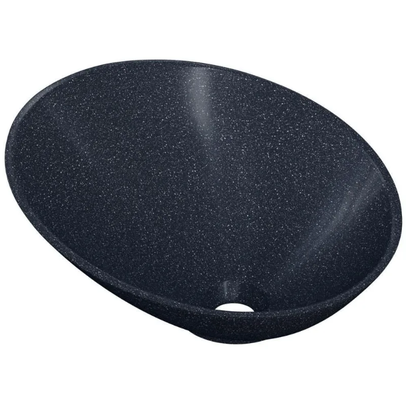 Cuba De Apoio Meia Lua Lavabo C01 Bm38w Preto Granit - Lyam