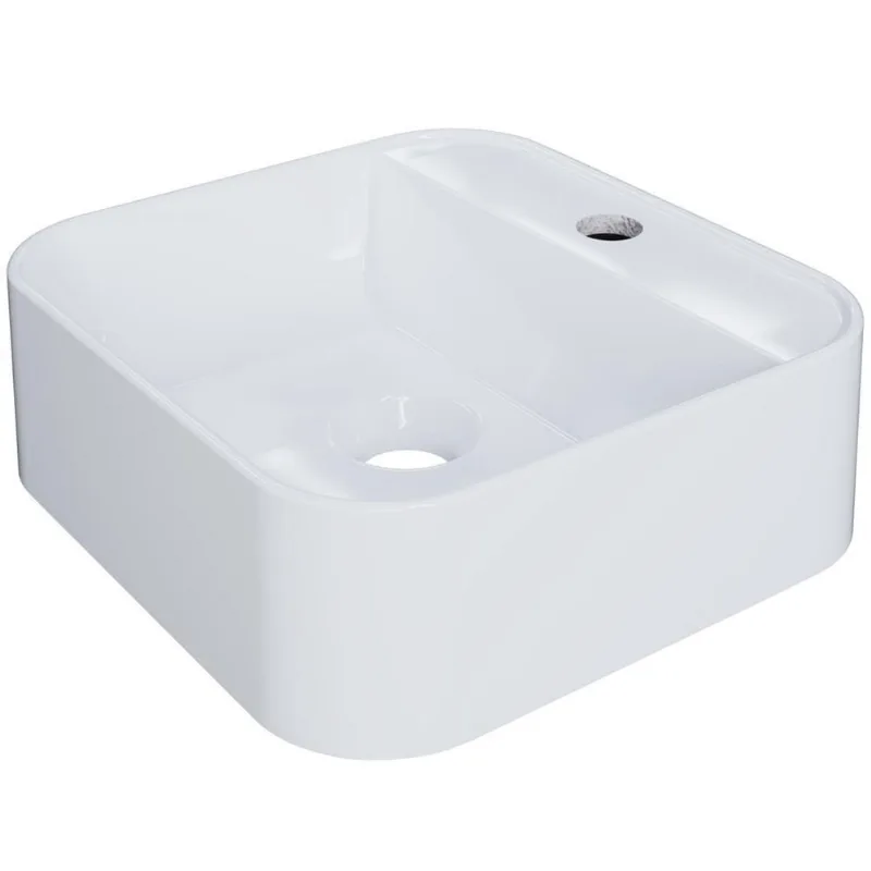 Cuba De Apoio Quadrada Para Banheiro Lavabo C01 Qa31w Branco - Lyam