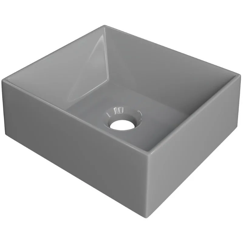 Cuba De Apoio Retangular Lavabo C01 Rt30w Cinza - Lyam