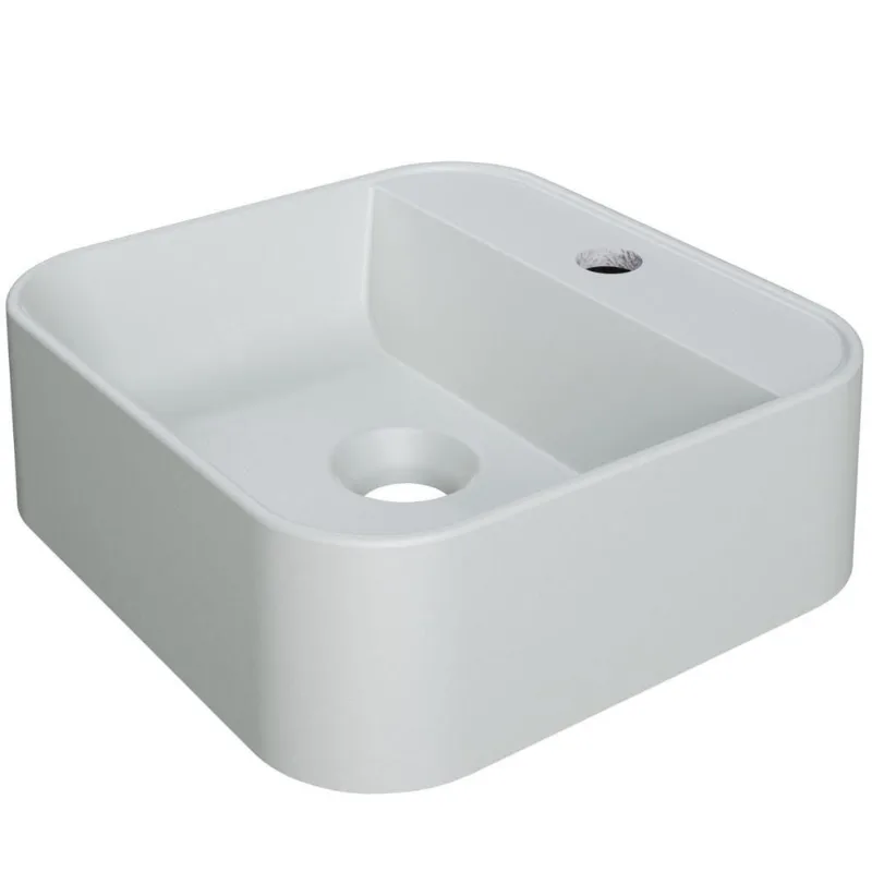 Cuba De Apoio Quadrada Lavabo C01 Qa31w Cinza Matte Fosca - Lyam
