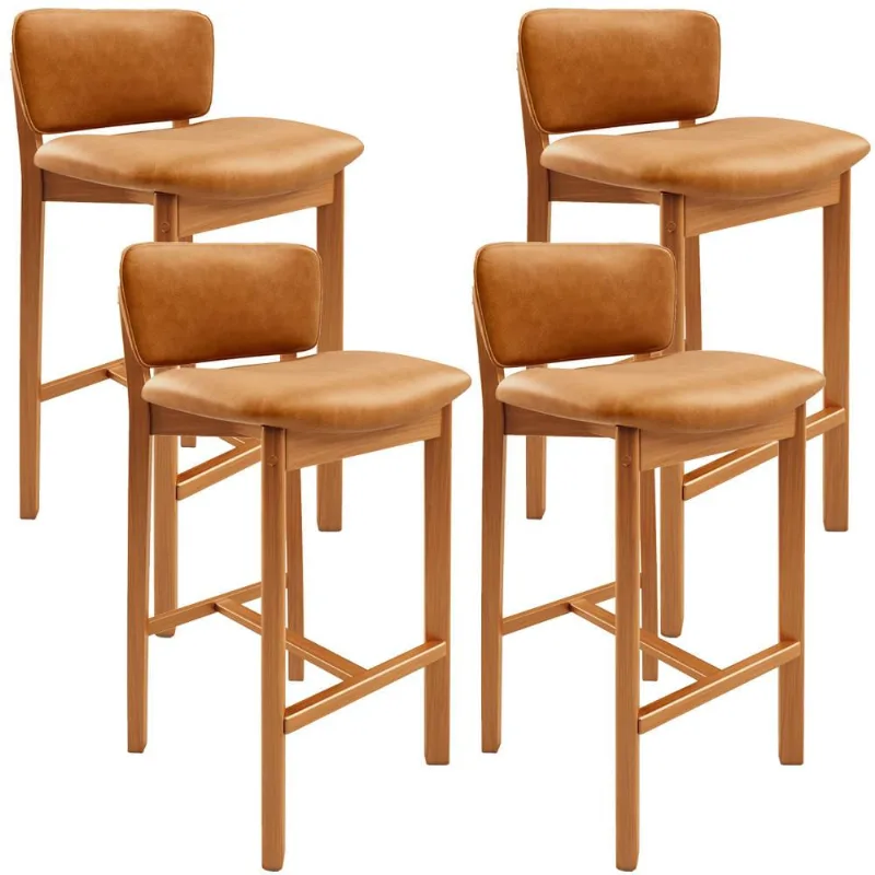 Kit 04 Banquetas Alta Para Cozinha Sala de Jantar Bar Dara L02 Couríssimo Whisky - Lyam Decor