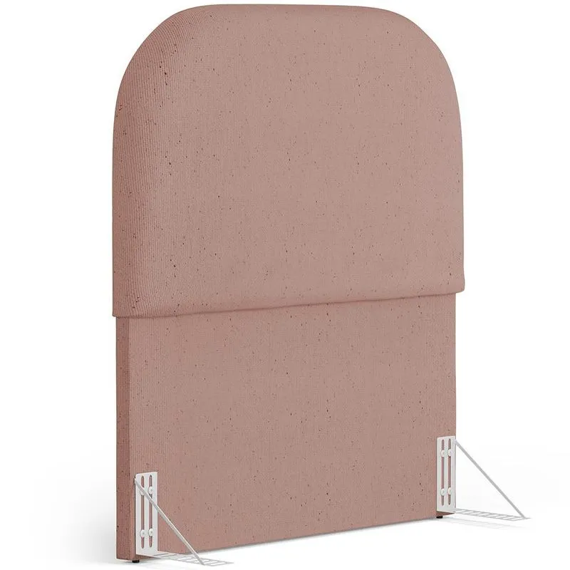 Cabeceira Cama Box 100cm Orgânica Lanna W01 Linho Rosê - Lyam Decor