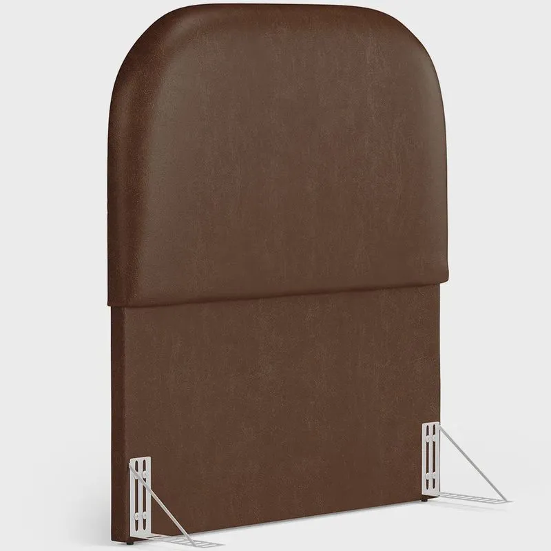 Cabeceira Cama Box 100cm Orgânica Lanna W01 Couríssimo Marrom - Lyam Decor