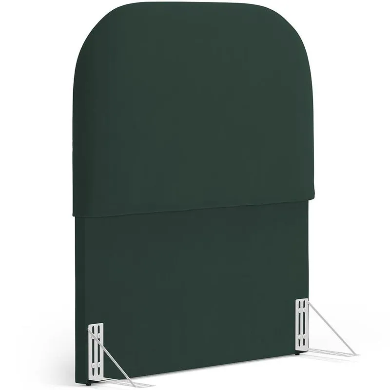 Cabeceira Cama Box 100cm Orgânica Lanna W01 Suede Verde Musgo - Lyam Decor