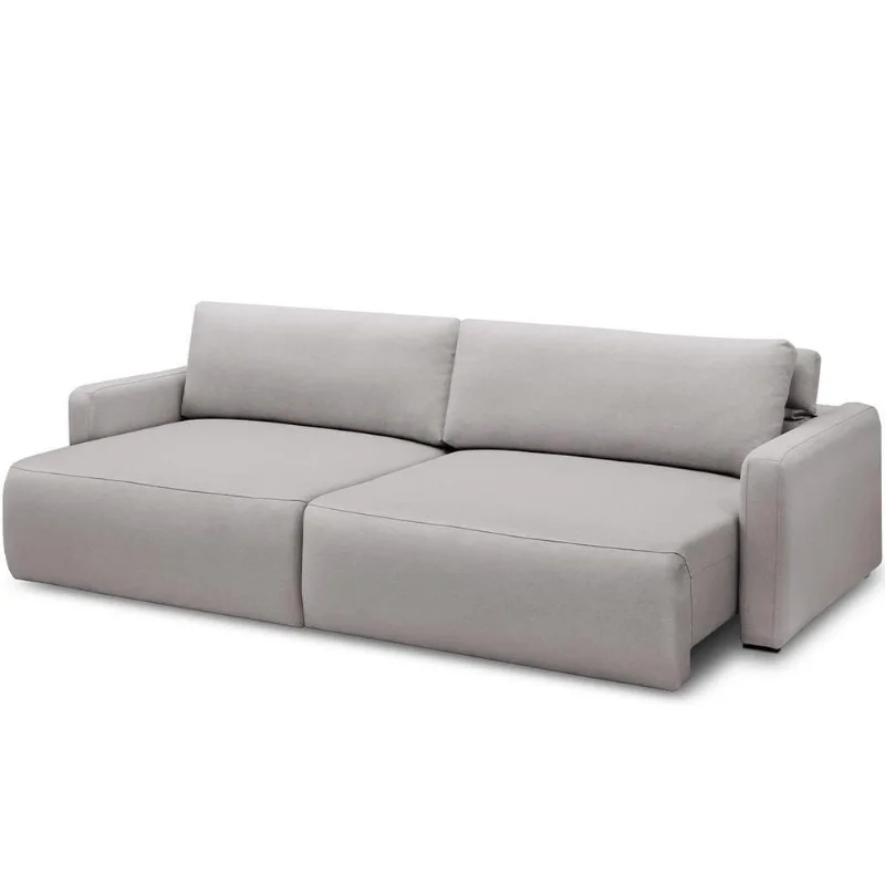 Sofá Retrátil Reclinável Para Sala De Estar Living 270cm Sevilha F04 Veludo Cinza