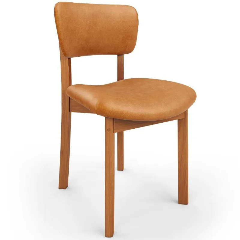 Cadeira Para Sala de Jantar Cozinha Living Estofada Dara L02 Couríssimo Whisky - Lyam Decor - Lyam Decor