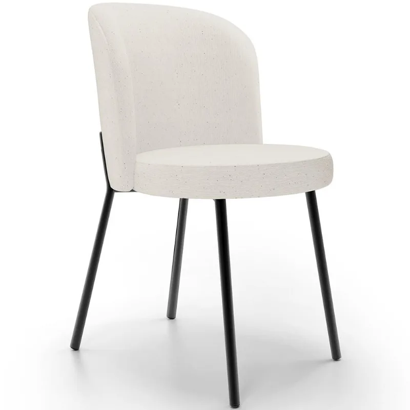 Cadeira Para Sala de Jantar Cozinha Estofada Gavi L02 Linho Bege - Lyam Decor - Lyam Decor