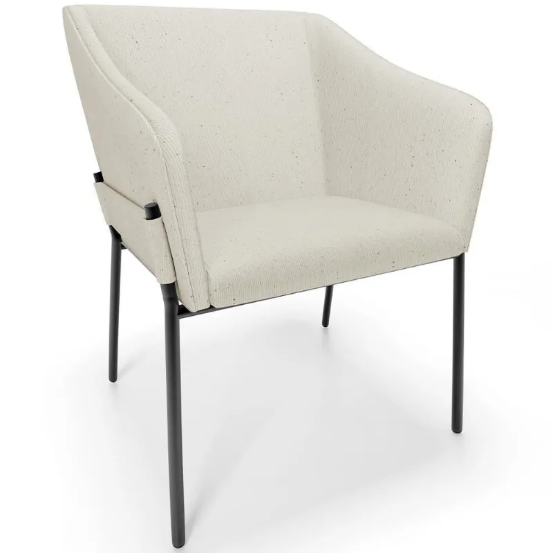 Cadeira Para Sala De Jantar Estar Living Olívia L02 Linho Champagne - Lyam Decor - Lyam Decor